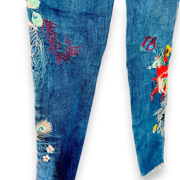 Free People Phoenix & Floral Embroidered Skinny Jeans - Picture 10 of 13